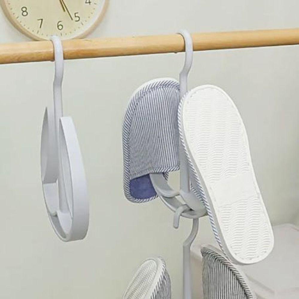 

Windproof Shoes Rack Plastic Shoes Hanger Multifunctional Shoes Drying Rack Balcony