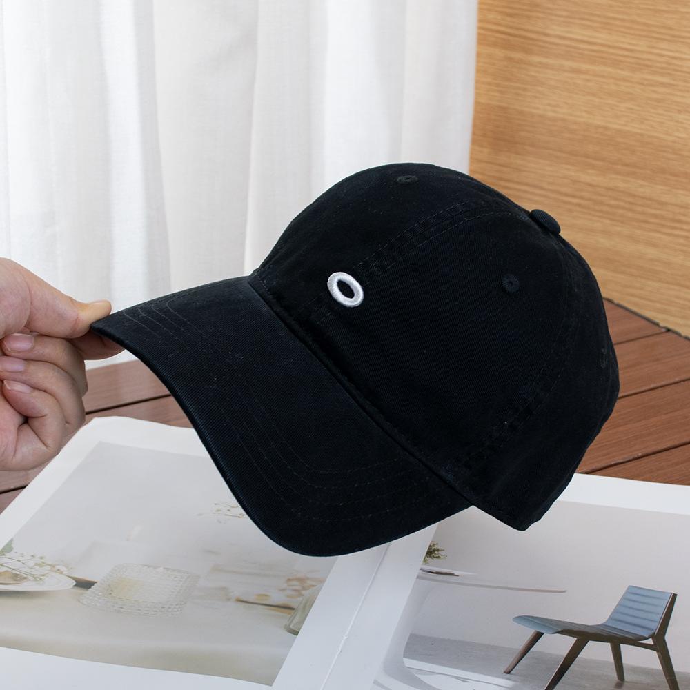 Four Seasons Simple Circle Embroidery Baseball Cap Men's and Women's Alphabet Embroidery Cap Versatile Show Small Face