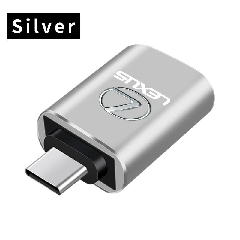 Car Type-C Turn USB3.0 Adapter Auto Converter Interior Parts For Lexus FSPORT LBX NX RX 350h 450h ES UX 300e GS GX IS LS LX CT