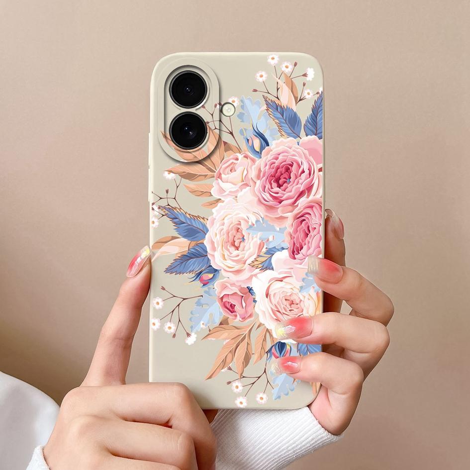 Husă Pentru Apple iPhone 16 Plus 16pro 16promax Avocado Drăguț Flori Frumoase Silicon Lichid Moale Subțire Pictat Anti Cădere Anti Alunecare Carcasă Pentru iPhone Capa