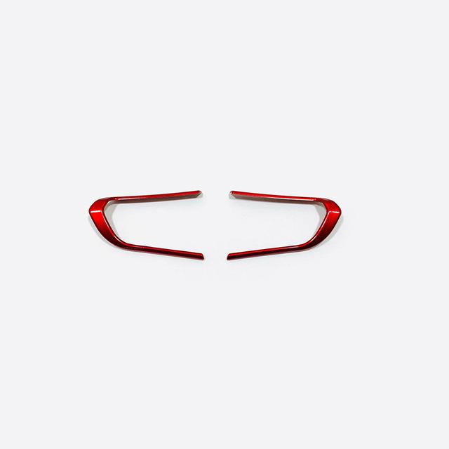 For Mazda 3 CX-30   Accessories ABS Carbon fibre/Red/Matte Car Steering Wheel Switch Button Frame Cover Trim Car