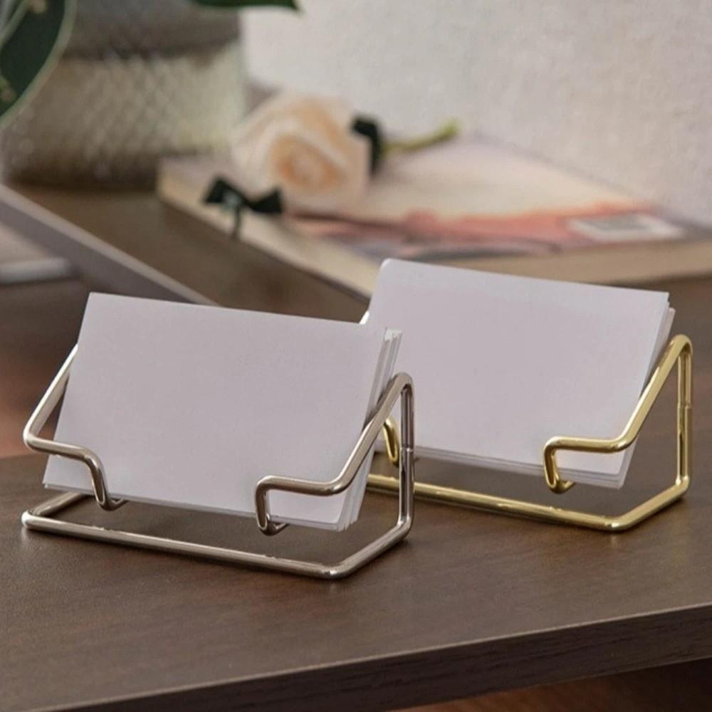 Metal Name Card Stand Rustproof Photo Stand Simple Card Display Stand  Hotel Reception