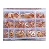 Copper Washer Gasket Assortment Kit M8/M10/M12/M14 Flat Seal Ring Set for Sump Plugs Oil Drain Bolts Automotive Plumbing Repair