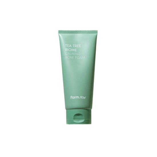 Farmstay Tea Tree Biome Calming Acne Foam Cleanser Soothing & Deep Cleansing 180ml