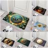 Currency Digital B-Bitcoin Floor Mat Non-Slip Washable Flannel Door Mat Absorbent Indoor Floor Rug