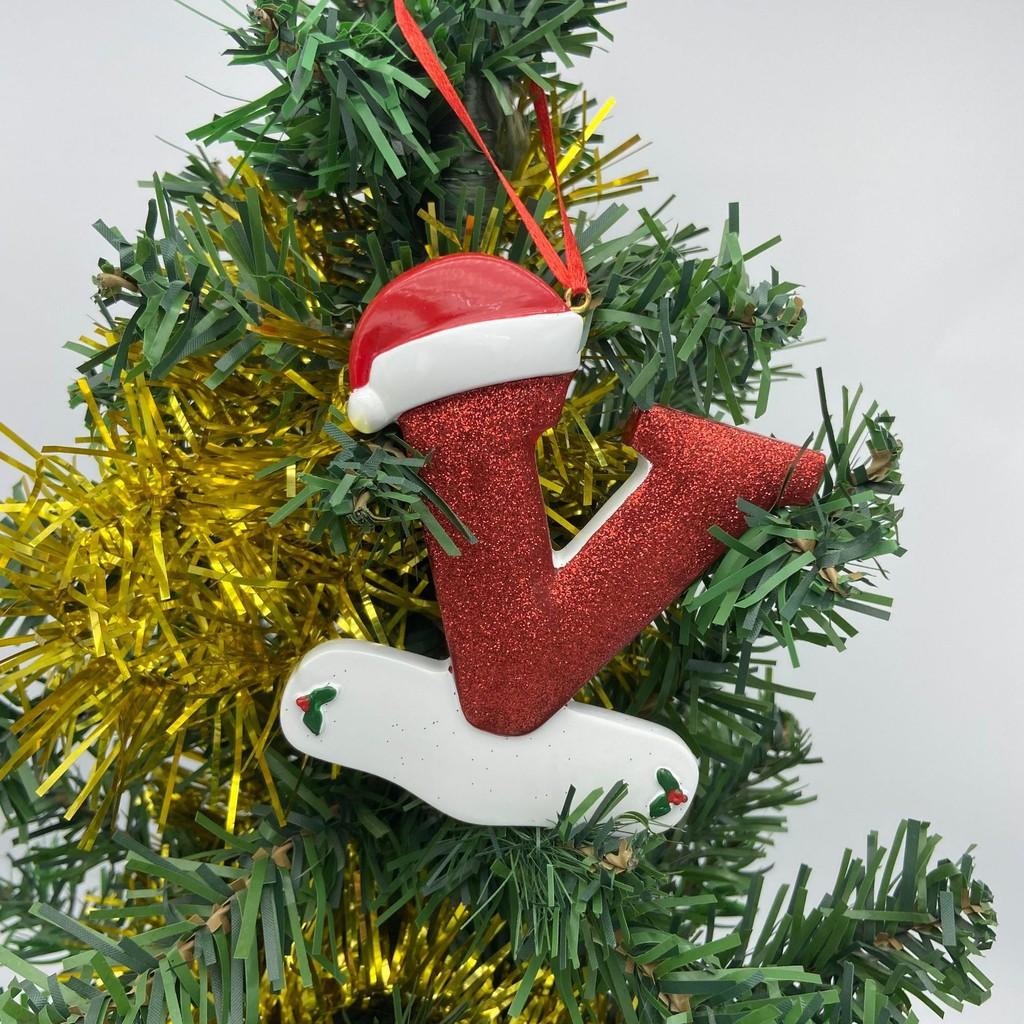 Chic 26 Letter Resin Alphabet Ornaments For Christmas Tree Unique Holiday Decor