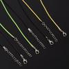 50cm Black/Rainbow Mix Leather Cord Necklace For Women Men Accessories Adjustable Braided Rope Vintage Extended Chain DIY Choker