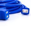 Ultra-soft Cross Extension Cord, 5m, 3 Outlets (blue)