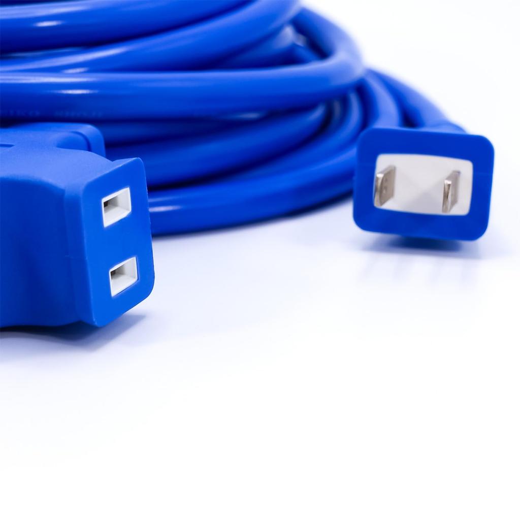 Ultra-soft Cross Extension Cord, 5m, 3 Outlets (blue)