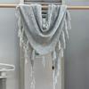 Trendy new scarf women's high-end sense versatile atmosphere wool shawl warm thickened fringed cashmere scarf