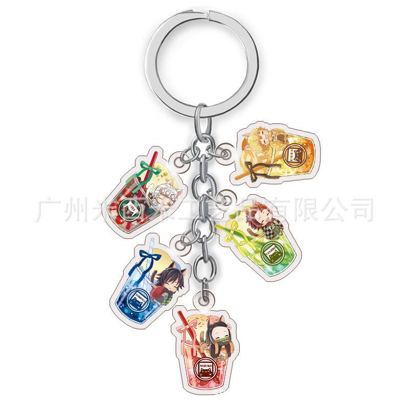 Anime Demon Slayer Acrylic Keychain Transparent Charm Manufacturer Direct Supply Multiple Styles Bulk Custom Beautiful Design