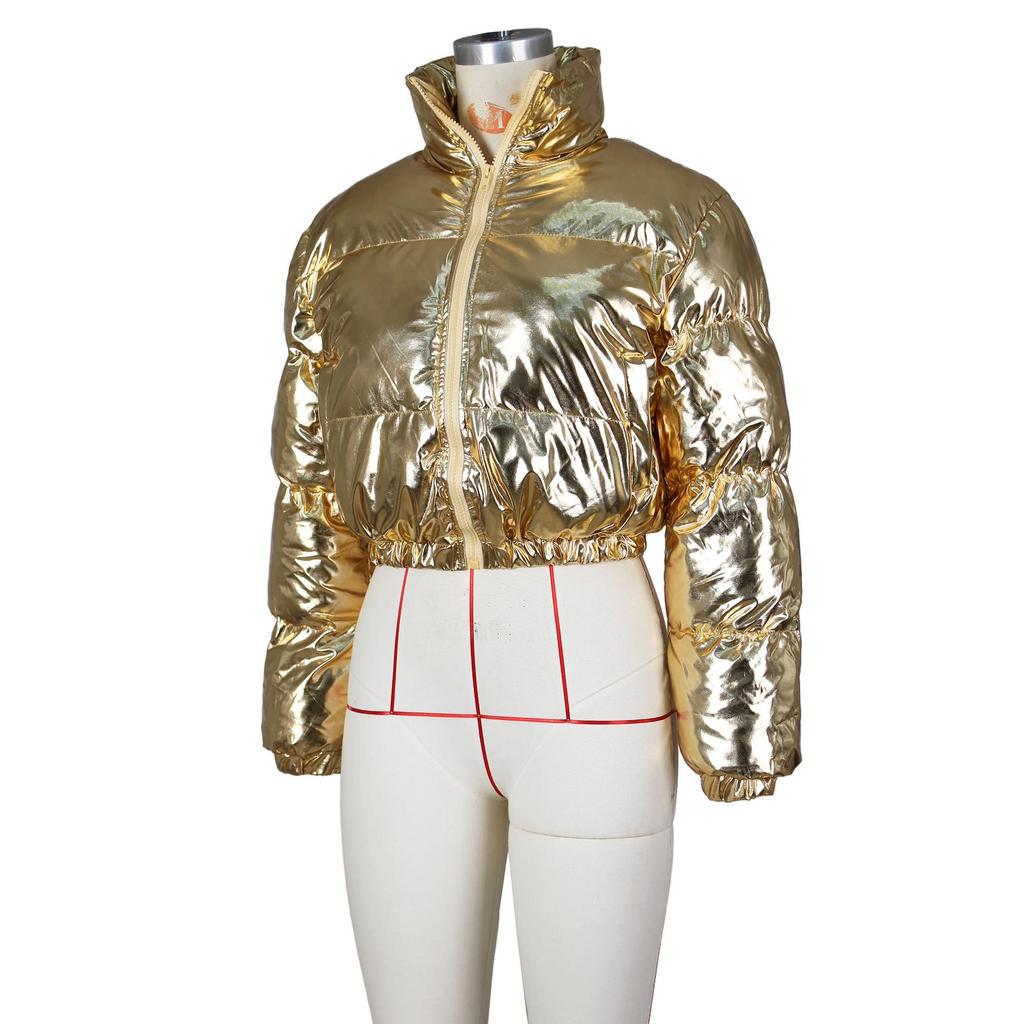 European & American Women's Trendy Cotton-Padded Casual Short Jacket - Autumn/Winter Fashion