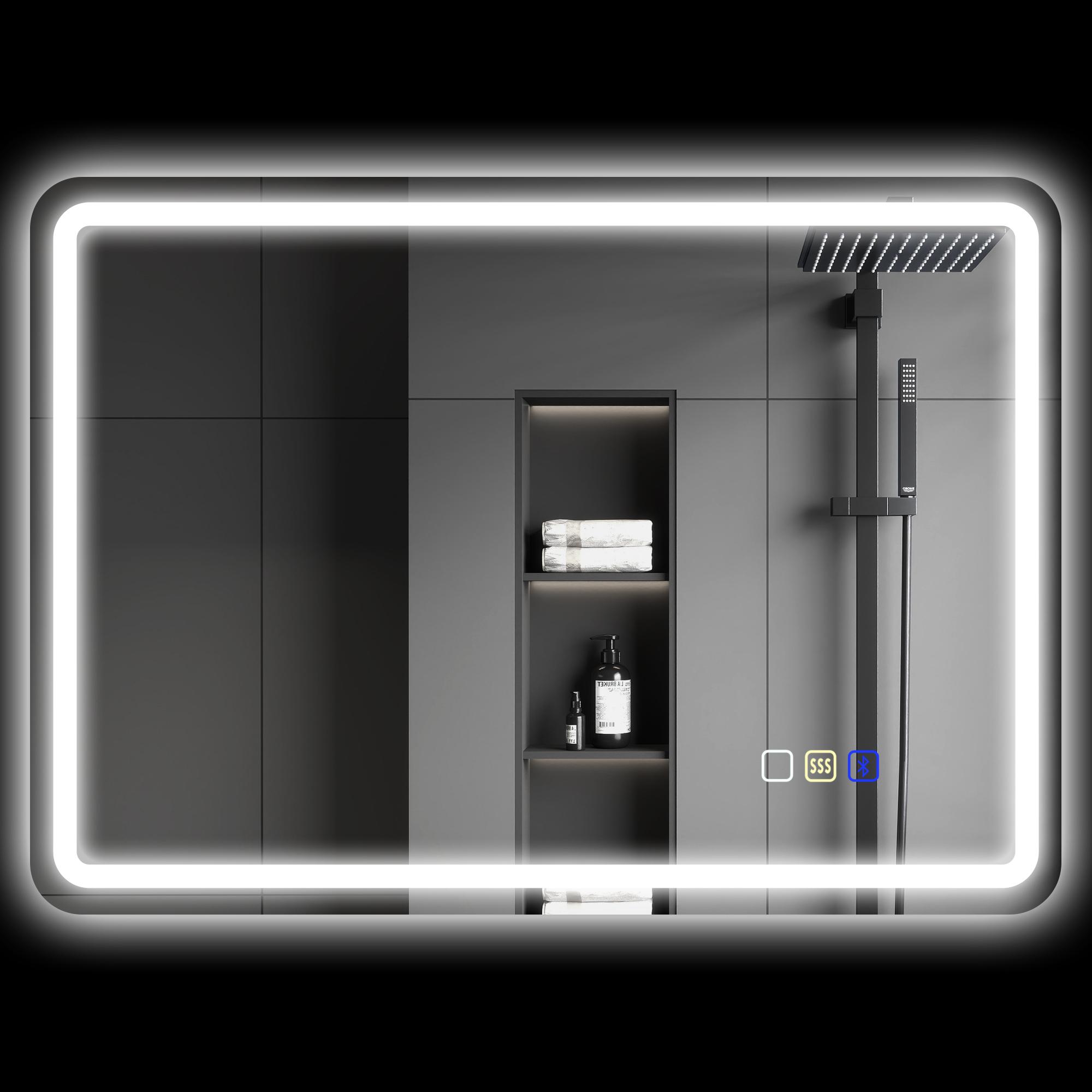 Bathroom Mirror with LED Lighting, Anti-Fog