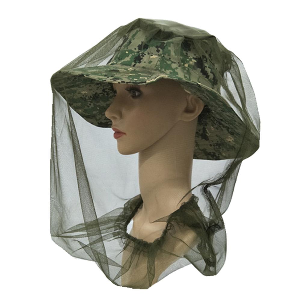 Insect Head Net Hat Fine Mesh Insect Netting Head Net Hat Anti-Insect Fishing Mesh Cap Camping Durable Protective Cover