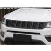 For Jeep Compass 2017 2018     Styling Cover Protection Detector Trim Racing Front Up Grid Grill Grille Racing