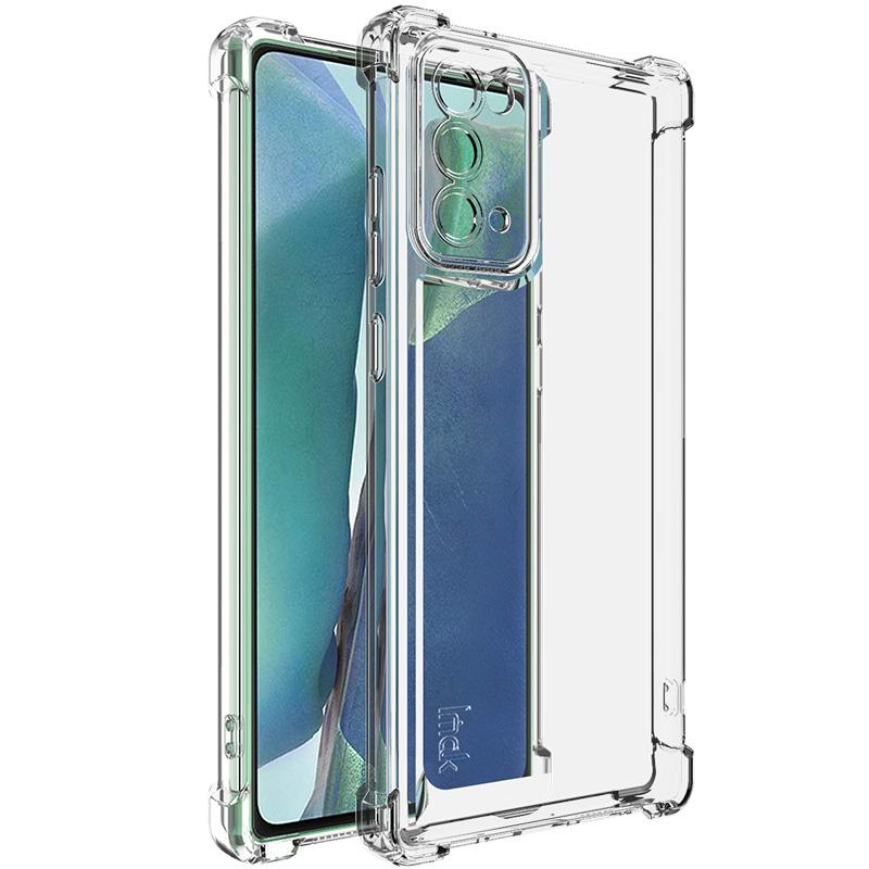 

IMAK UX-4 Series for Samsung Galaxy Note20 5G/Note20 Case Straight Frame Four Corner Shockproof Clear TPU Cover A
