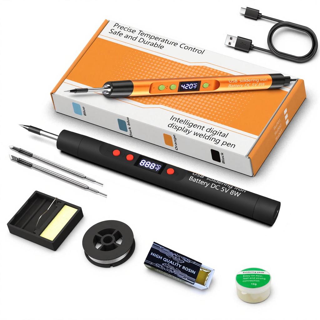 Multifunctional USB Digital Display Portable Soldering Iron with Adjustable Temperature Control