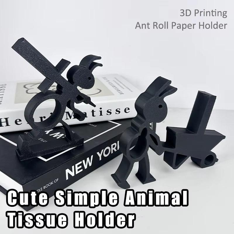 3D Printed Ant-Shaped Paper Towel Holder - Cute & Practical Bathroom/Office Decor, Space-Saving Organizer for Kitchen/Toilet