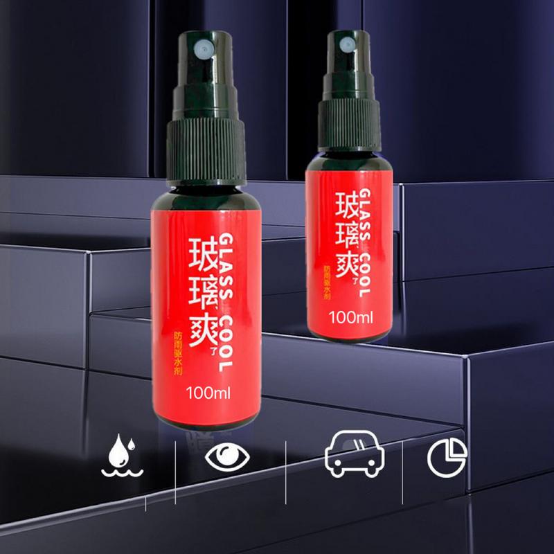 Car Glass Anti-Rain Spray 100ml Hydrophobic Nano Coating Agent Oil Film Removal Water Repellent Spray For Windshield Mirrors