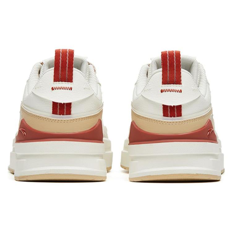 New Anta Bump Anti Slip And Wear Resistant Breathable Low Top Skateboard Shoes White Brown 912328076-3