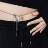 Premium Sense Can Be Pulled Silver Butterfly Fringed Necklace Women's Light Luxury Niche Design Fashion Temperament Versatile Collarbone Chain
