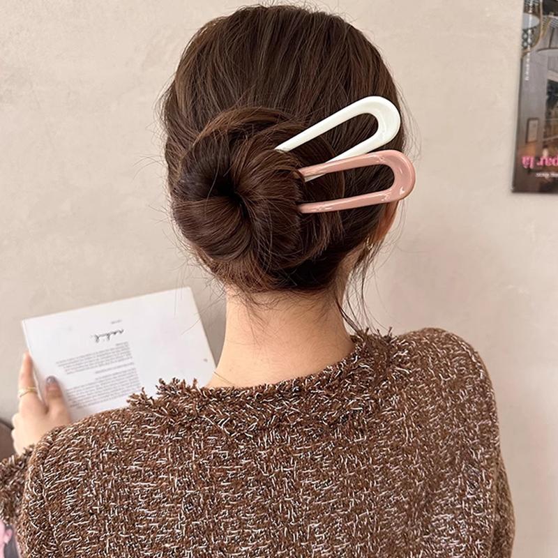 New U-Shaped Hair Fork New Hair Accessory Resin Hair Sticks Creative Design Hair Styling Tools Women Gifts