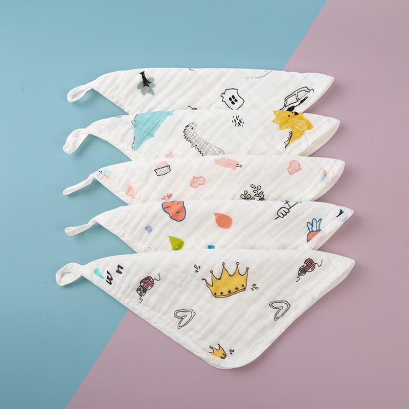 

High-Density 30x30cm Double-Layer Printed Cotton Gauze Handkerchief, Washcloth, Nursing Cloth, Drool Cloth, Combed Cotton Towel.