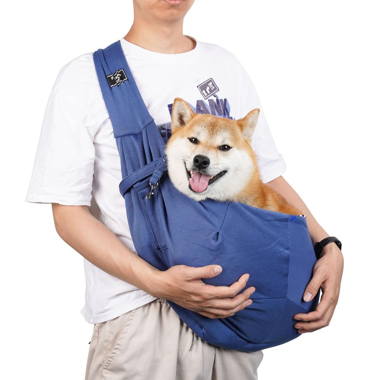 Дышащая дорожная сумка для домашних животных с плечевым ремнем на одно плечо и переносная — фото 4