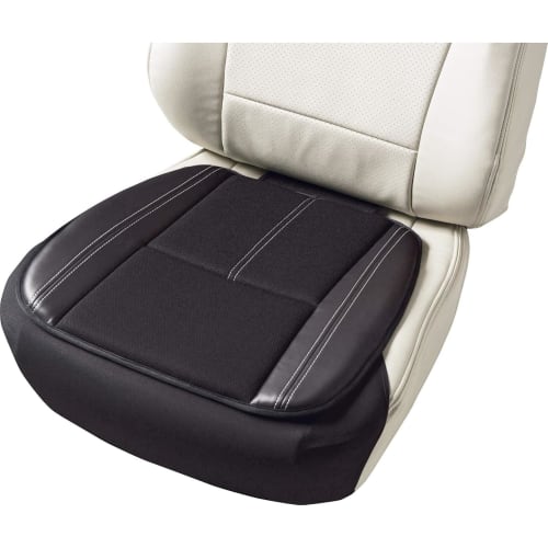 BONFORM Seat Cushion, Basic Leather, Light/Normal Car, Hip Type, Skirt Type Stopper Included, Hip Backlash 48x45x2cm, Black 5345-43BK