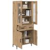 Highboard with Drawers 2 Pcs Artisan Oak Wood Based Material