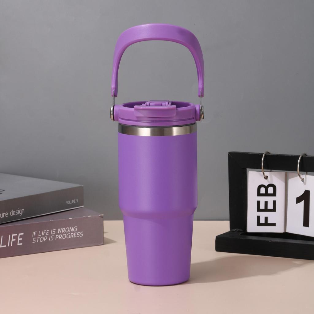 30oz Portable Insulated Stainless Steel Car Cup for Cold Storage