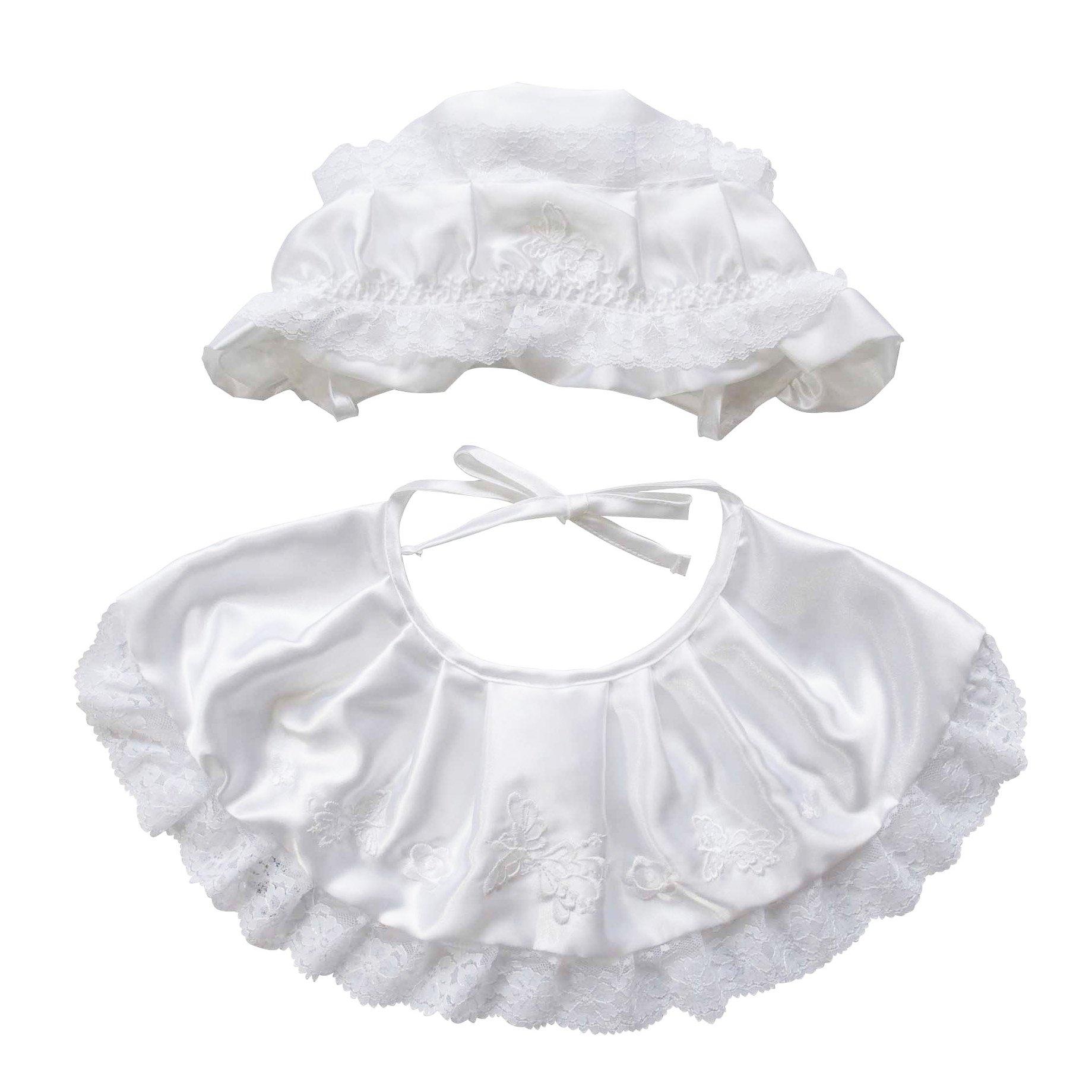 

набор из 2 предметов: шляпа для посещения храма и нагрудник [OP mini] Сделано в Японии [вышивка Феникс] (50723) белый