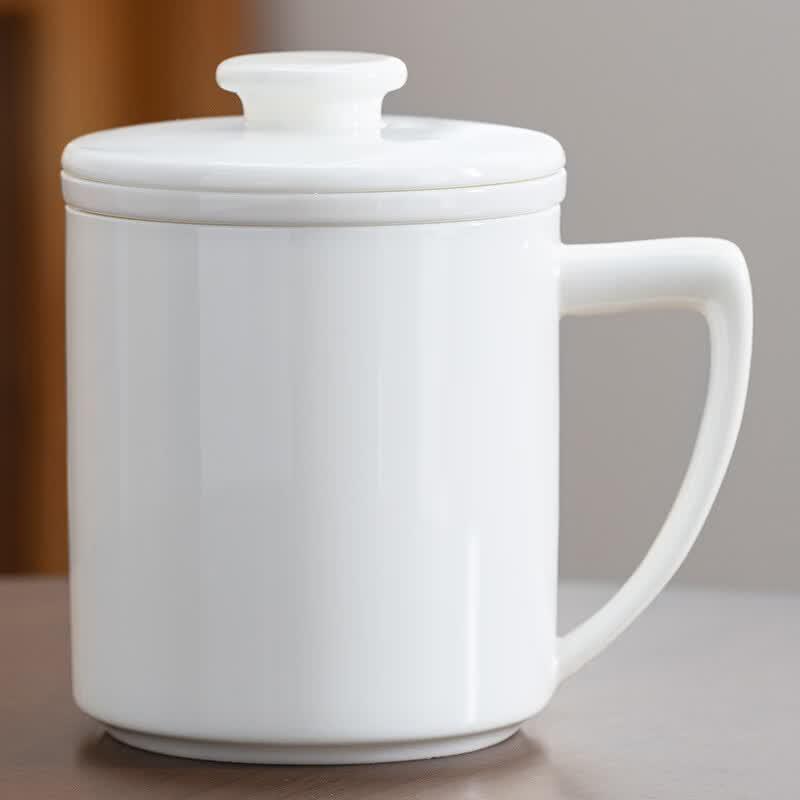 Офисная фарфоровая чайная чашка Xuankunpai Белая 400-450mL