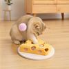Cheese Shape Cat Toy with 7 Holes Felt Cat Toy