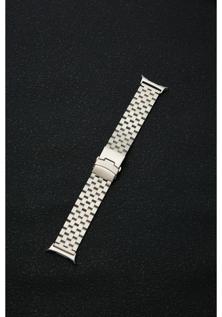 Stainless Steel Tank Band for Samsung Watch 5/7/8 Gen - Men's Link Style