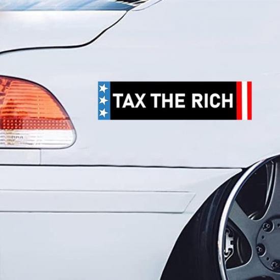 TAX THE RICH Styling Car Exterior Sticker Decal Car Fashion Decoration Sticker