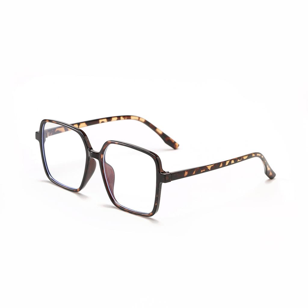 Glasses B309 Square Thin Frame Large Frame Tortoiseshell Transparent Student Flat Mirror