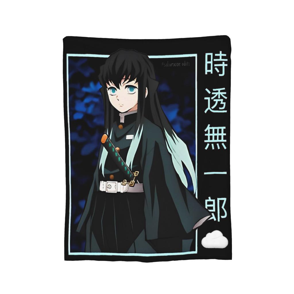 Muichiro Tokito  Blankets Fleece Awesome Breathable Throw Blanket for Bedding Lounge Autumn/Winter,