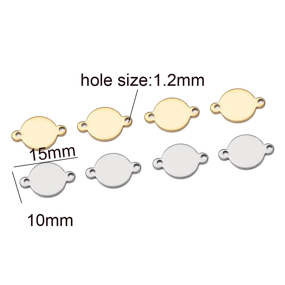 20/50/100pcs Stainless Steel Customize Logo Tags Charms Connectors for DIY Jewelry Making Personalized Name Logo Jewelry Tags