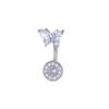 Rhinestone Flower Belly Button Nails Body Piercing Jewelry Sexy Belly Button Rin