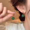 Vintage Green Unique Elegant Chinese Style Women Stud Earrings