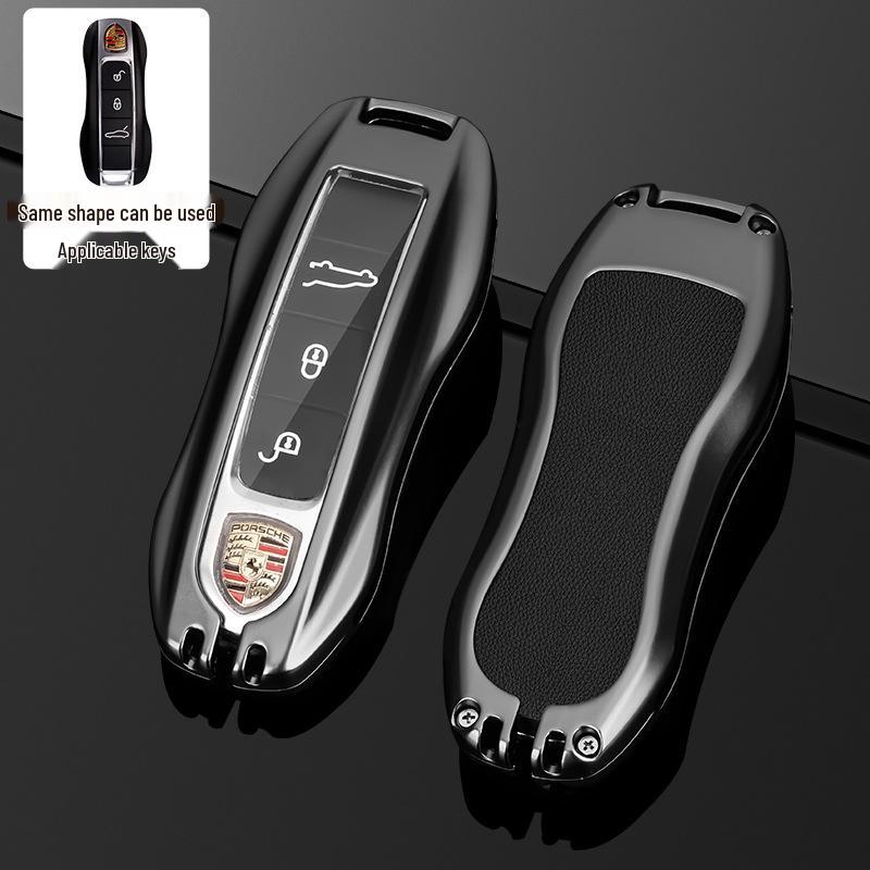 Porsche Macan, Cayenne, Panamera, 718/911 Full Wrap Key Shell Case & Chain