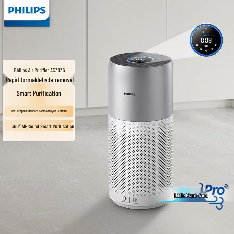 Philips 3000i Series Smart Air Purifier AC3036/00 CN plug (adapter included)