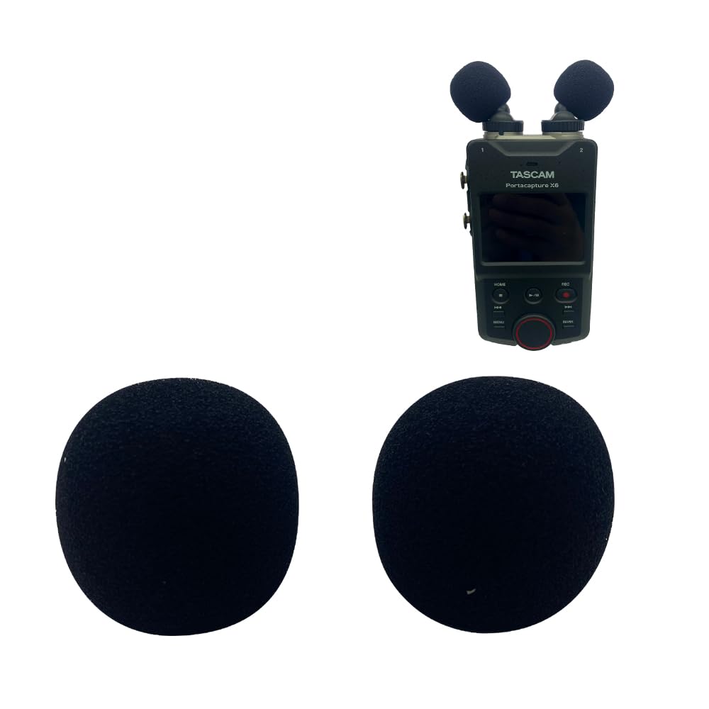 Dead Cat Wind Muff Pop Filter for Tascam X6 X8 Headset Windscreen Microphone Foam Cover for Tascam X6 X8 (Black)