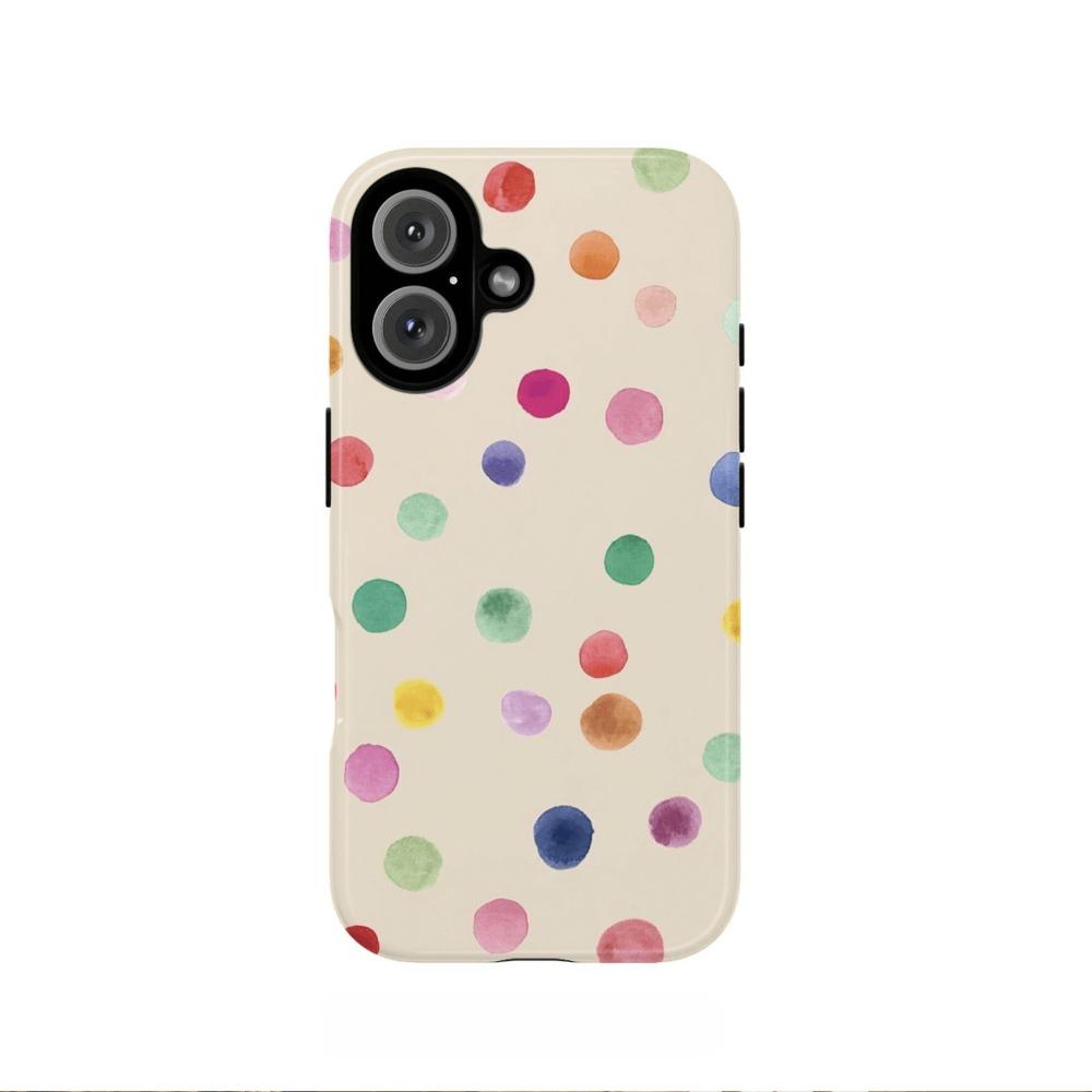 

Милый цветной чехол-дополнение 2-в-1 с горошком, подходящий для iPhone 17 16 15 14 13 12 11 Pro/Max/Plus, противоударная задняя крышка For iPhone 11PROMAX