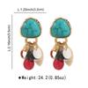 European American Retro Ethnic Style Earrings Za Trend Design Irregular Geometric Resin Beaded Drop Earrings For Women
