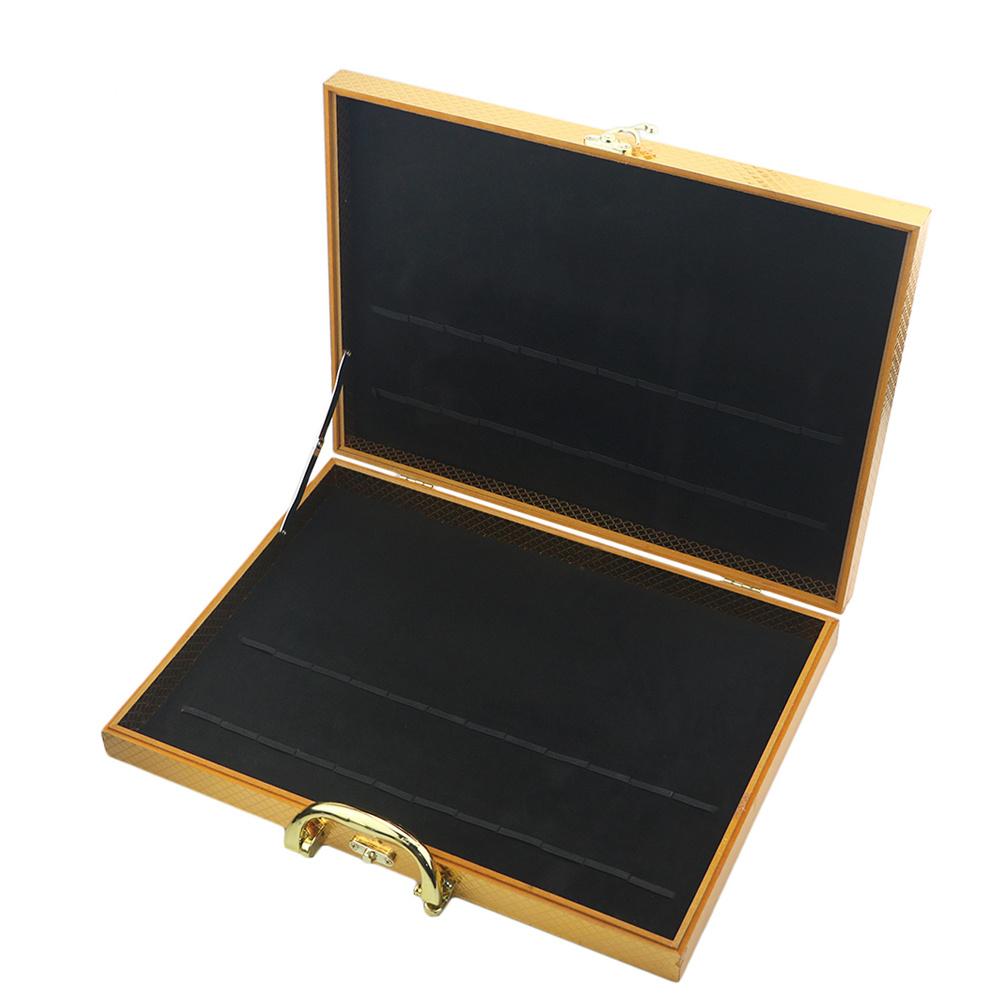 

24 шт. Коллекционный чехол для столовых приборов Подарочная коробка для набора посуды из 24 предметов Антиокислительная деревянная подарочная коробка Золотая черная коробка для хранения золотистый