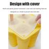 6 Cavity Carambola Silicone Ice Cream Mold with Lid DIY Ice Lolly Mold Popsicle Ice Mould
