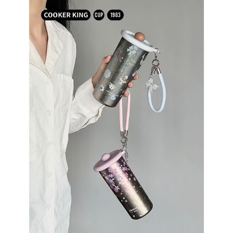 COOKER KING Pure Titanium Insulated Straw Coffee Cup