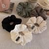 Korean Style Knitted Ruched Scrunchie - Simple, Versatile High-End Hair Accessory